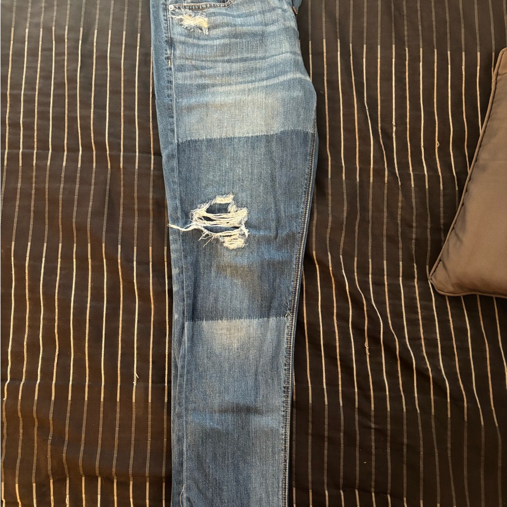 Patch, slight distressed Blue Jeans